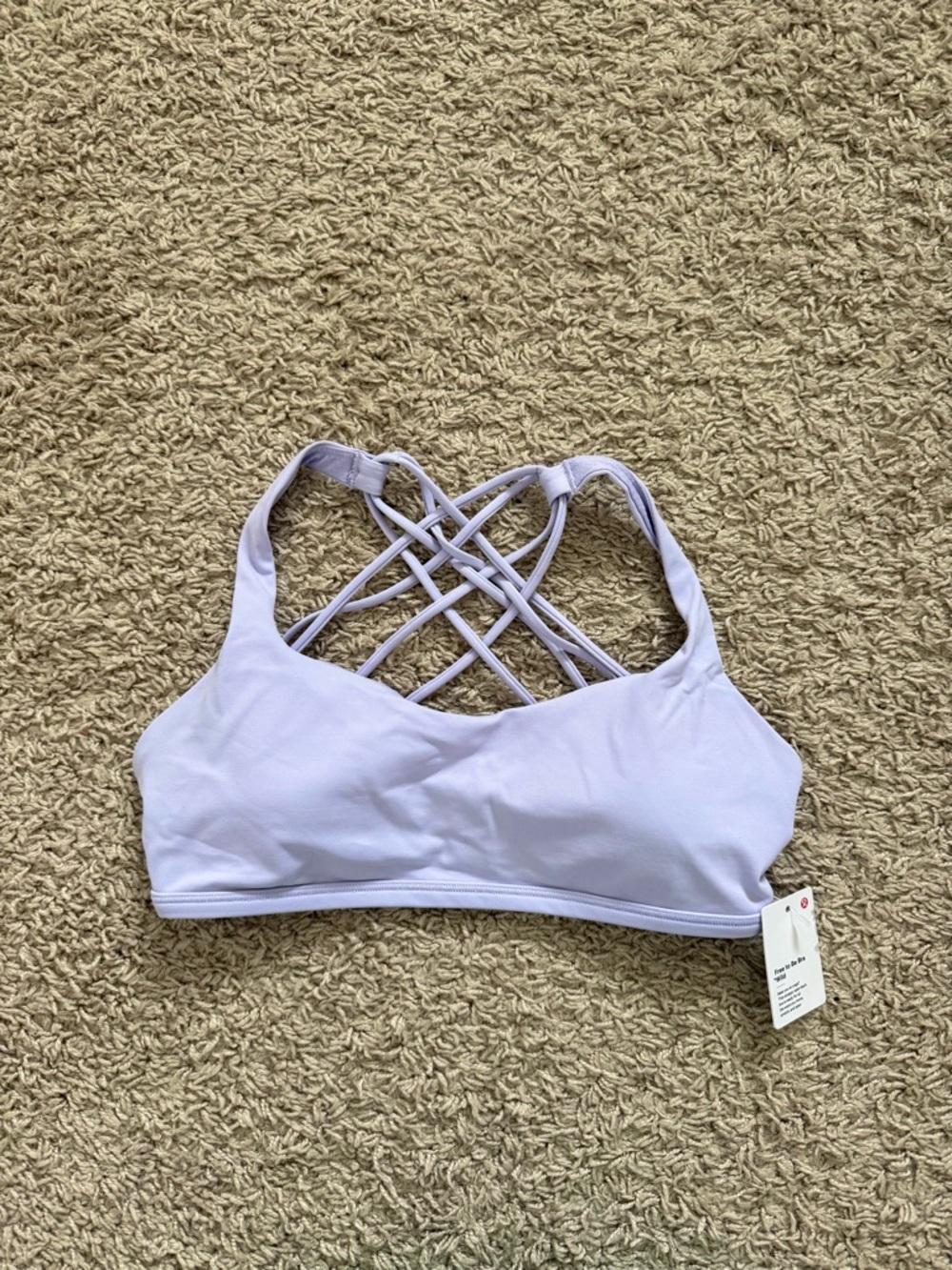 lululemon athletica Light Lavender Crisscross Strappy Sports Bra